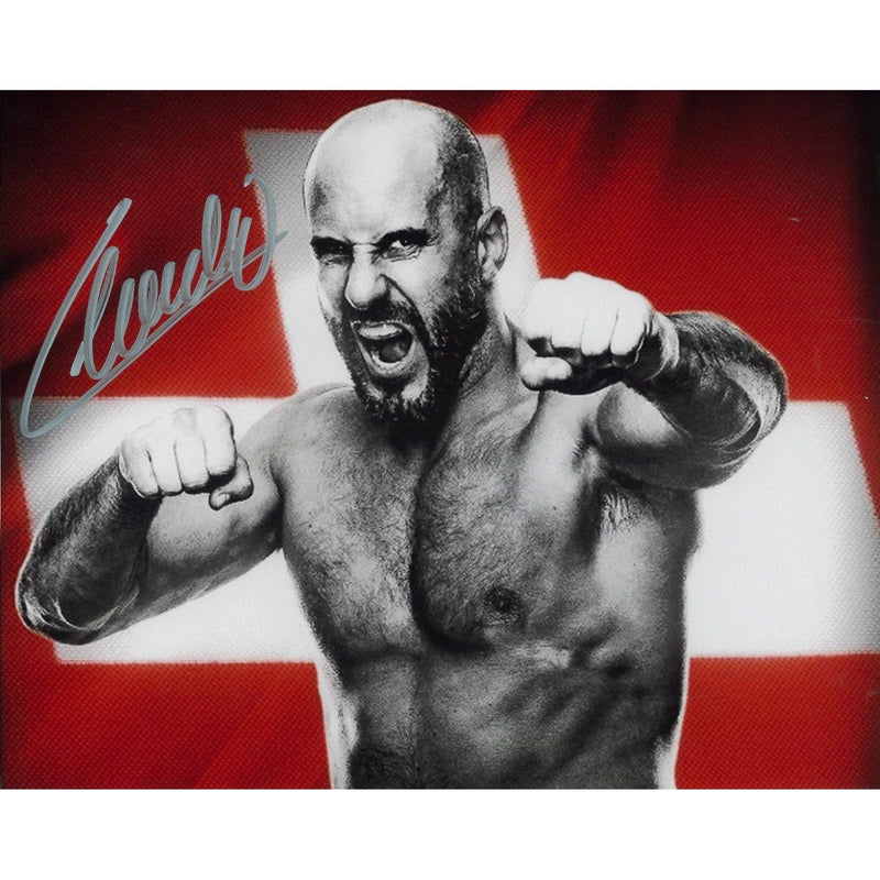 Claudio Castagnoli Swiss Flag METALLIC 8 x 10 Promo - AUTOGRAPHED