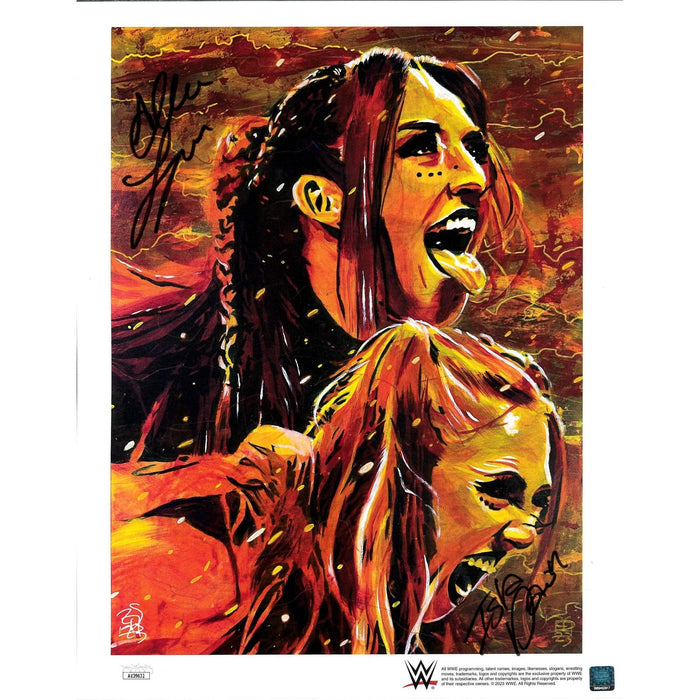 Alba Frye & Isla Dawn Unholy Union Schamberger 11 x 14 Poster - JSA DUAL AUTOGRAPHED