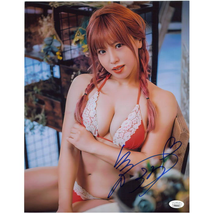 Mina Shirakawa Red Lace Top 11x14 Poster - JSA Autographed