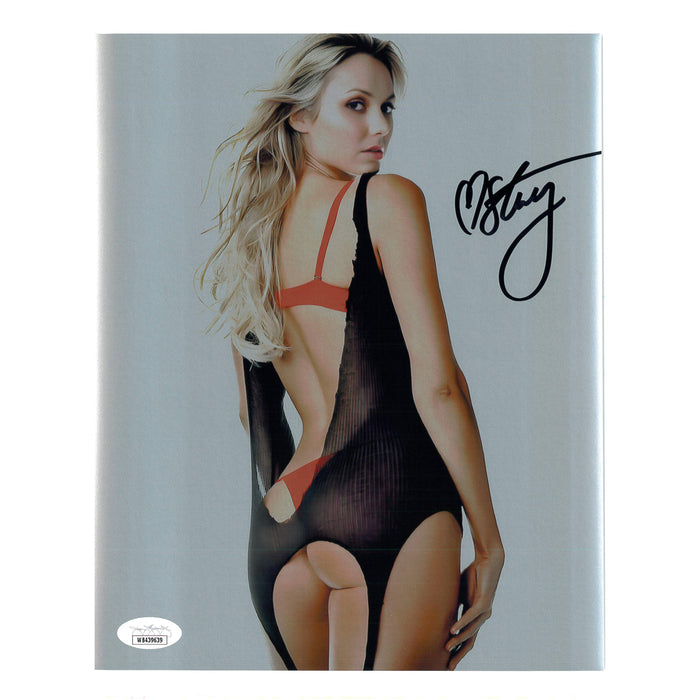 Stacy Keibler 8 x 10 Turned Around METALLIC Promo - JSA AUTOGRAPHED