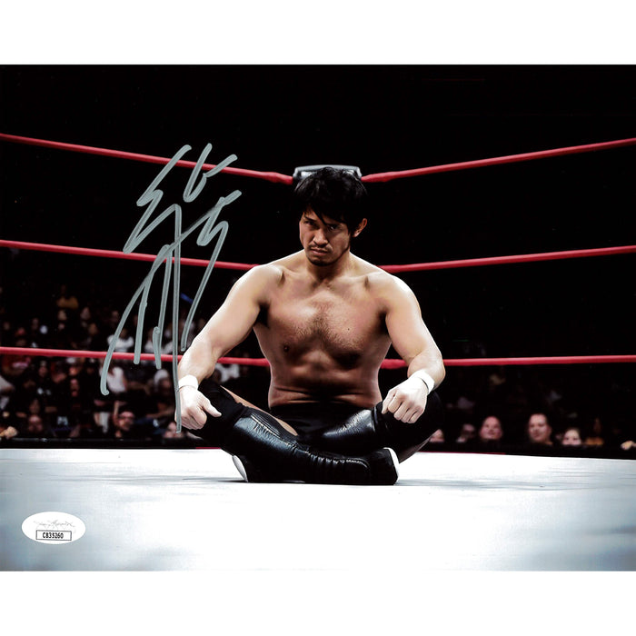 Katsuyori Shibata 8x10 Legs Crossed in Ring JSA Autographed