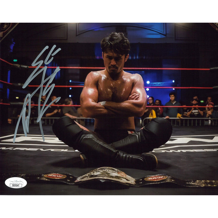 Katsuyori Shibata 8x10 Arms Crossed In ring w/ belt JSA Autographed