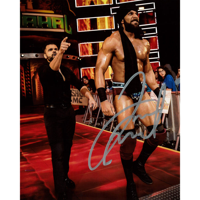 Jinder Mahal Escorted to the ring 8x10- Autographed