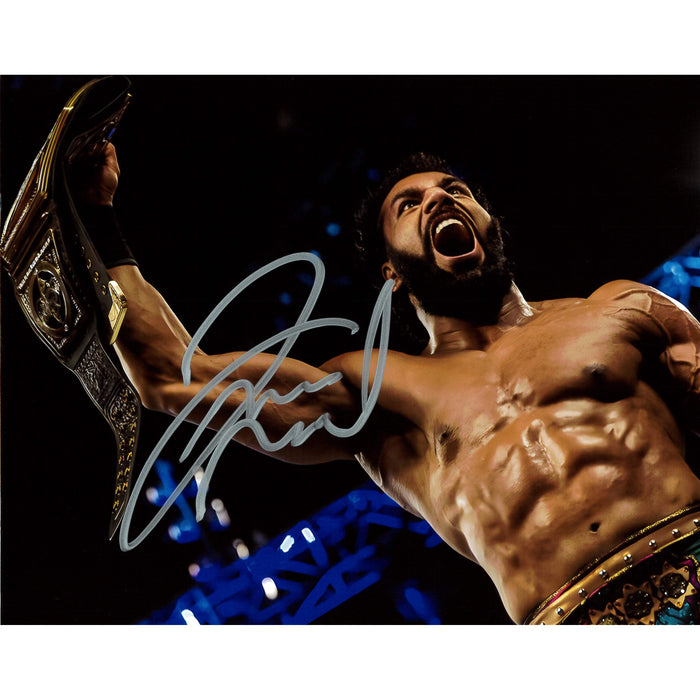 Jinder Mahal Belt Raised 8x10 - Autographed
