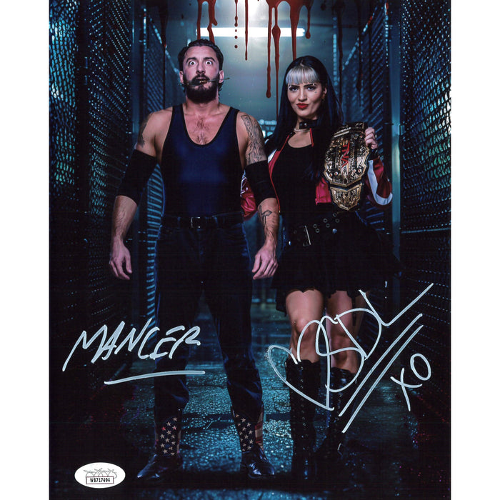 Mance Warner x Steph Delander Slasher Style 8x10 JSA Autgraphed
