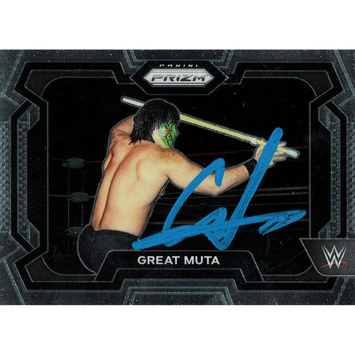 Great Muta Silver PRIZM Trading Card-Autographed