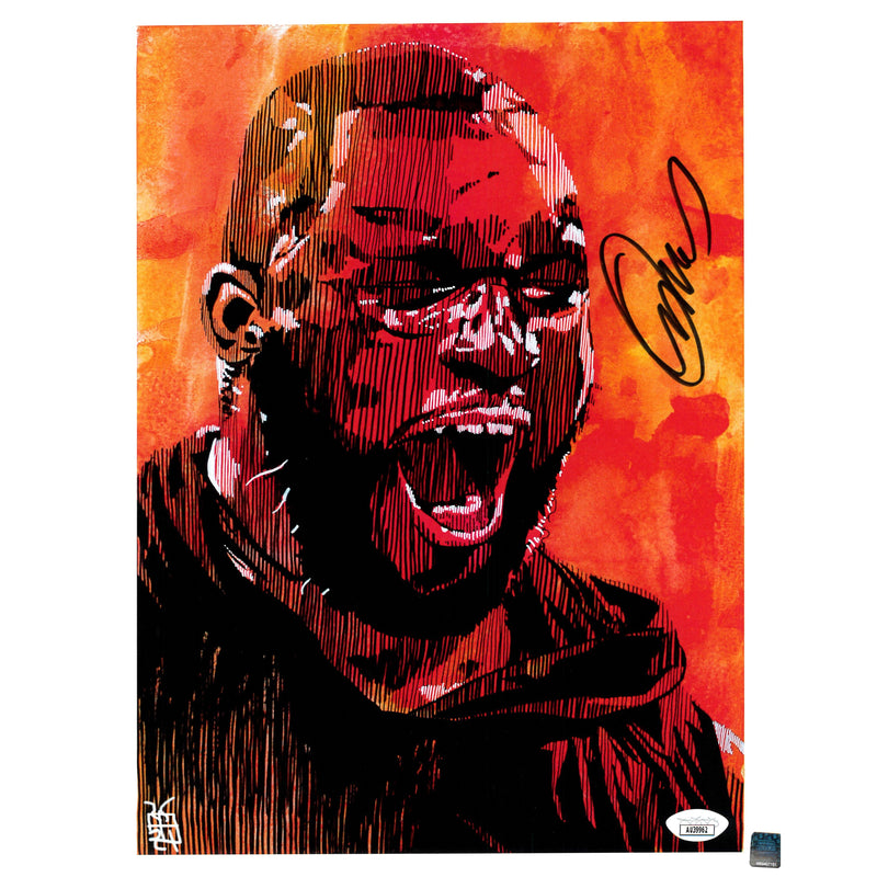 Omos WWE Artwork 11x14 JSA Autpographed