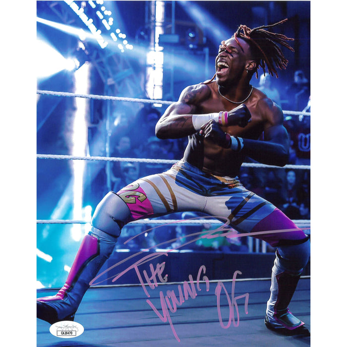 Jevon Evans Pink Gear 8x10- JSA Autographed