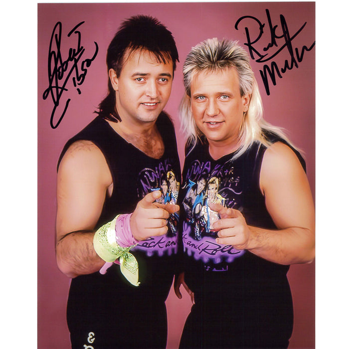 Rock 'N' Roll Express Pink Background 8x10 Promo or 11x14 Poster - DUAL AUTOGRAPHED