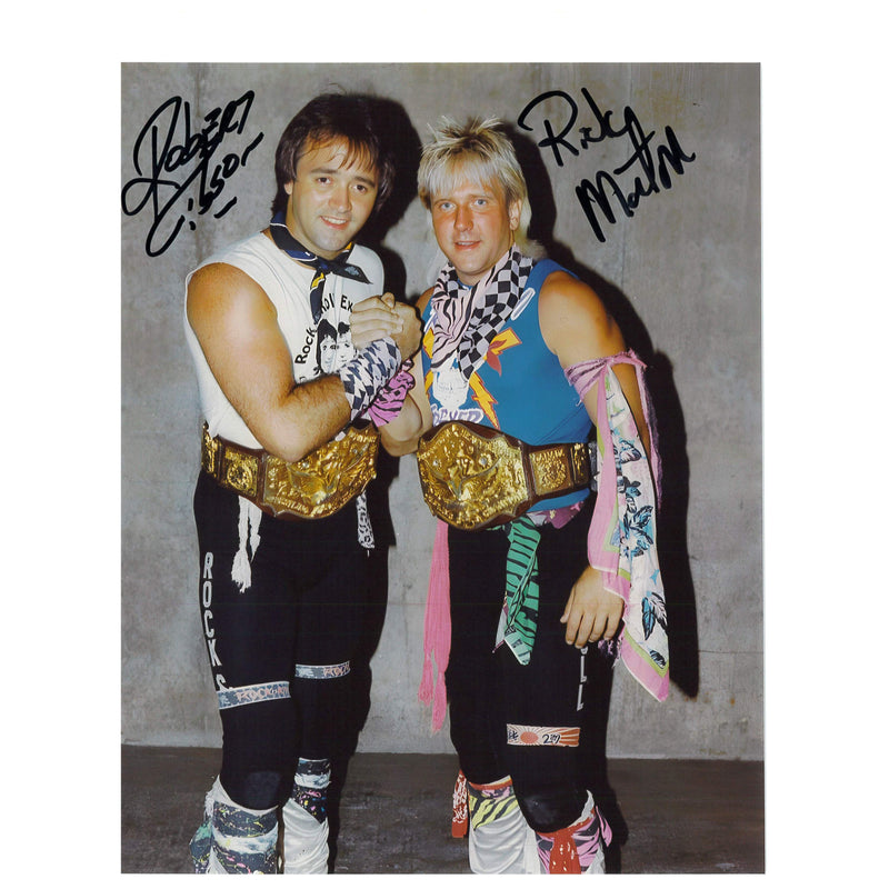 Rock 'N' Roll Express Tag Titles 8x10 Promo or 11x14 Poster - DUAL AUTOGRAPHED