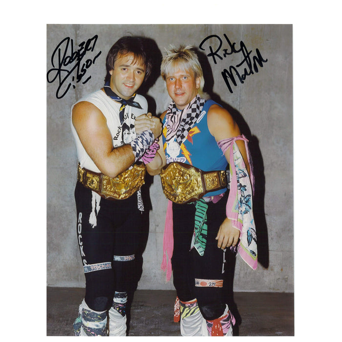 Rock 'N' Roll Express Tag Titles 8x10 Promo or 11x14 Poster - DUAL AUTOGRAPHED