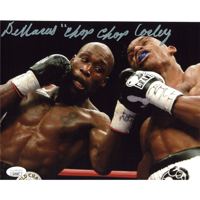 DeMarcus Corley Left Hook Connects 8x10 JSA- Autographed