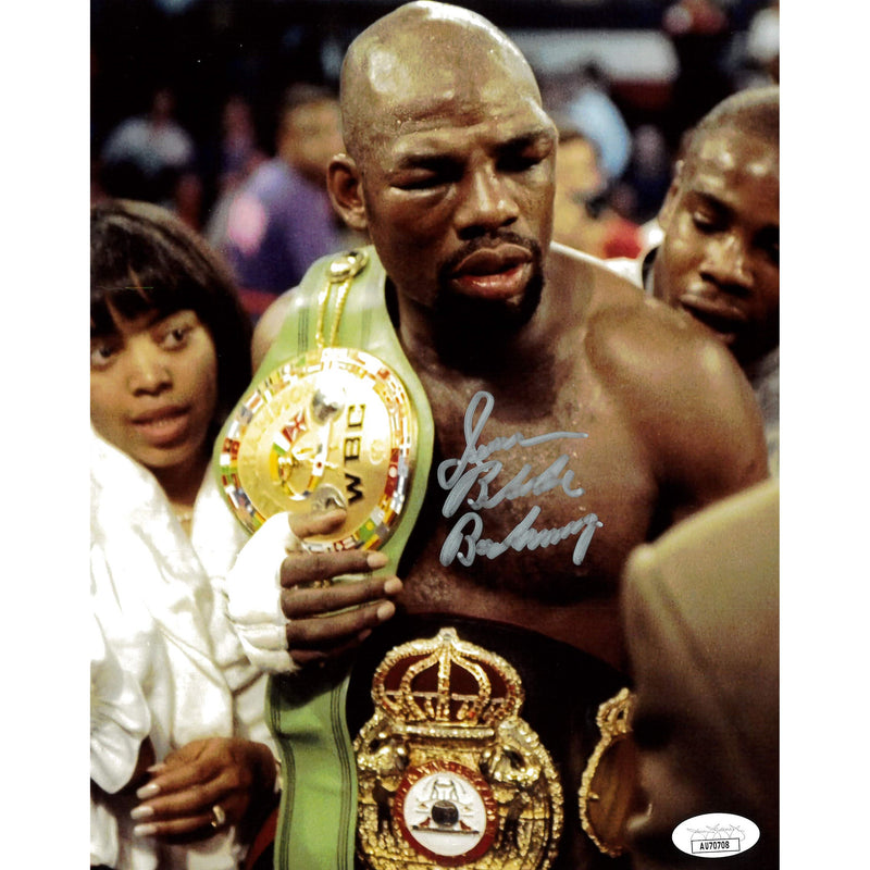 Iran "Blade" barkley Double Champ 8x10 JSA - Autographed