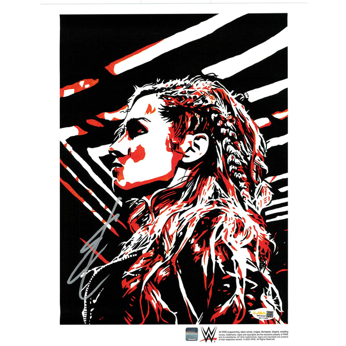 Becky Lynch The Man 11x14 Schamberger Poster - JSA Autographed