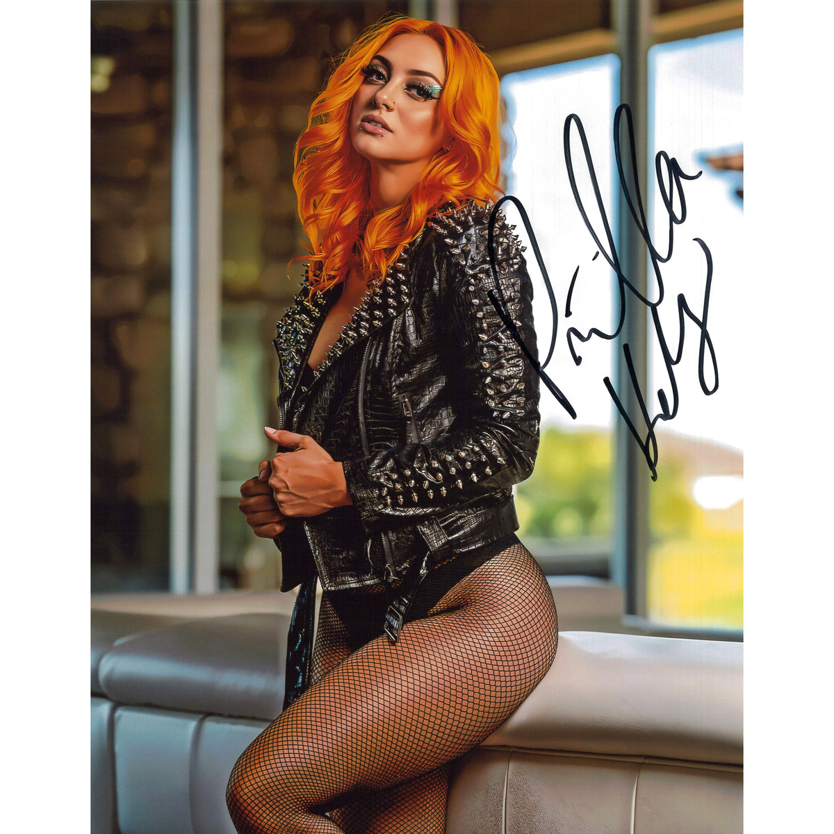 FREITAG L01 KELLY ケリー Priscilla Kelly Leather Jacket 11x14 - Autographed — Highspots.com