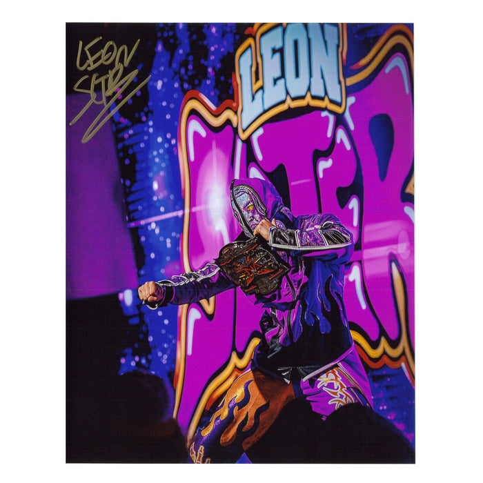 Leon Slater Entrance 8x10 Promo - AUTOGRAPHED