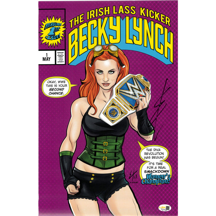 Becky Lynch 11x17 Art Print - JSA AUTOGRAPHED