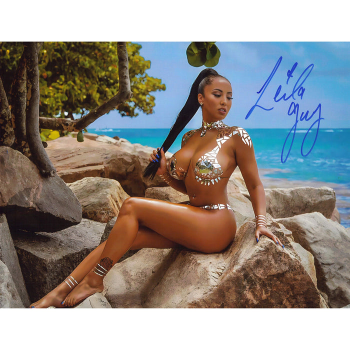 Leila Grey "Beach/Side Tape" 11 x 14 Poster- AUTOGRAPHED (HSS)