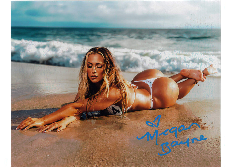 Megan Bayne 8x10 or 11x14 METALLIC Laying On Beach