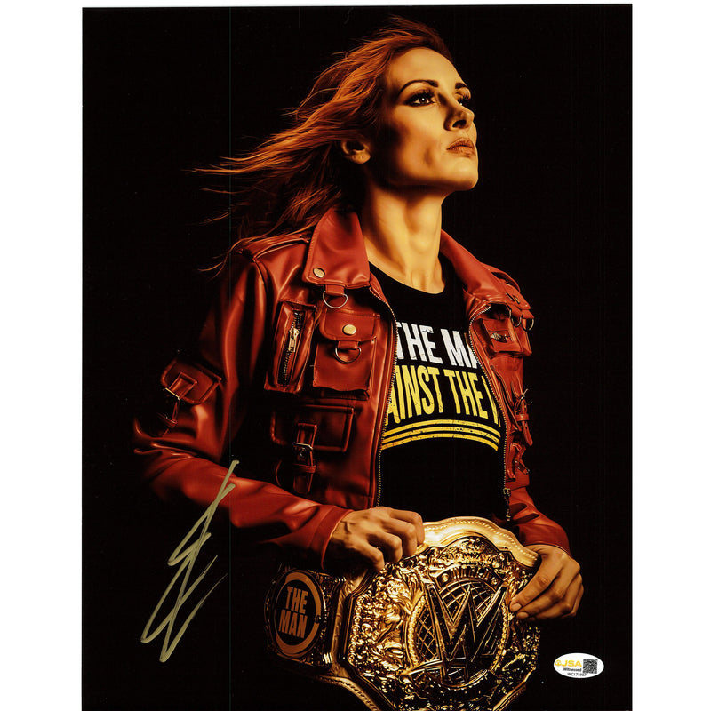 Becky Lynch Title Windy 11x14 Poster - JSA Autographed
