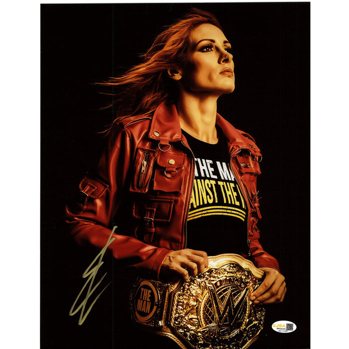 Becky Lynch Title Windy 11x14 - JSA Autographed