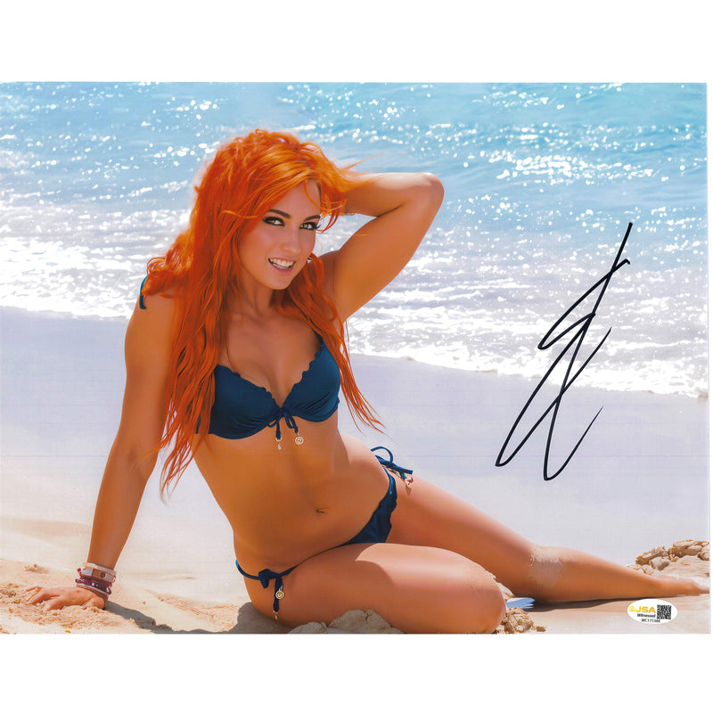 Becky Lynch On Beach 11x14 - JSA Autograph