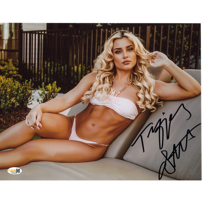 Tiffany Stratton On Couch 11x14 - JSA Autograph