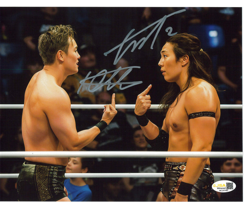 Kazuchika Okada & Konosuke Takeshita In Ring 8x10 or 11x14 - JSA Autographed