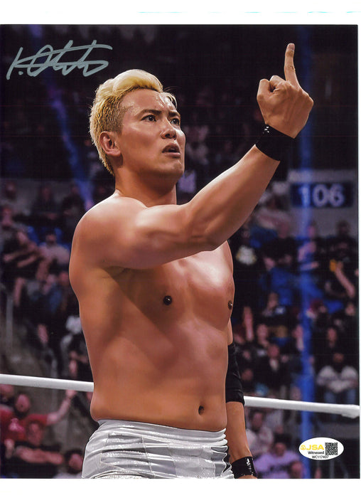 Kazuchika Okada Middle Finger 8x10 Promo - JSA Autograph