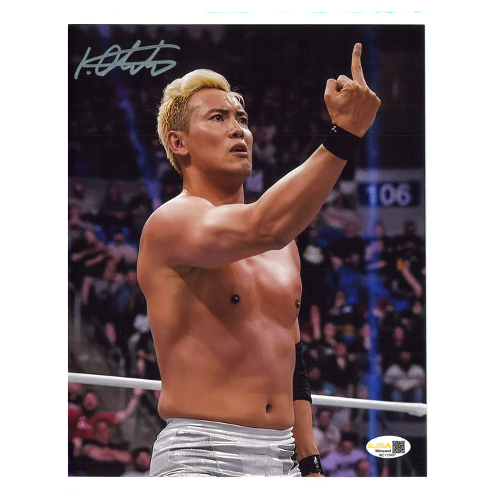 Kazuchika Okada Middle Finger 8x10 Promo - JSA Autograph