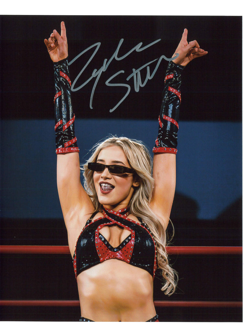 Zayda Steel Arms Up In Ring 8x10 Promo - Autographed