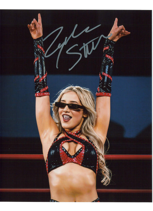Zayda Steel Arms Up In Ring 8x10 Promo - Autographed