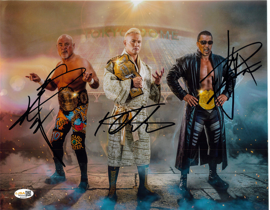 Okada, Muta, & Chono Generations METALLIC 11x14 - JSA Autograph