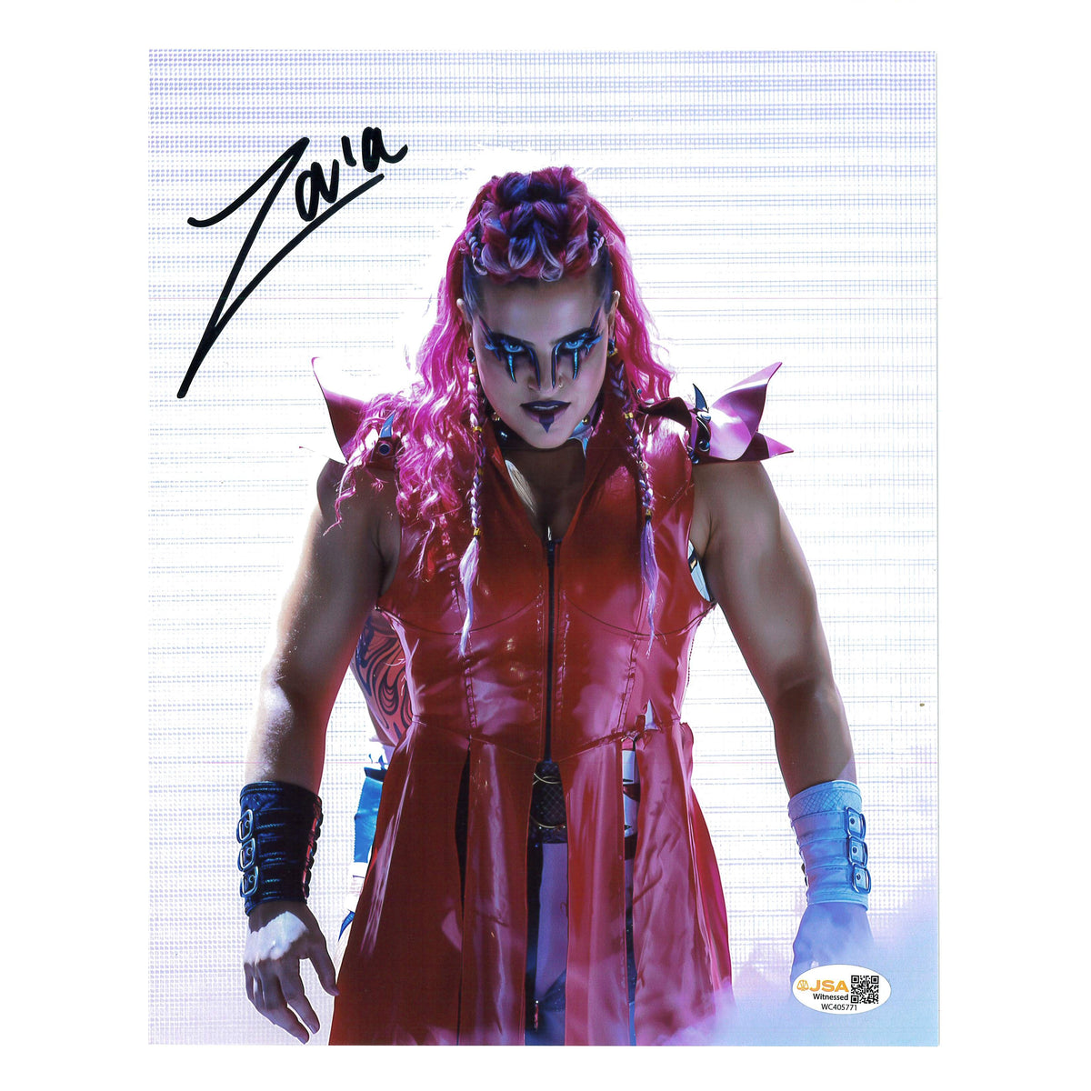 n*n様 RIZIN13 OFFICIAL POSTER / AUTOGRAPH Zaria White Screen 8x10 Promo or 11x14 Poster - JSA Autograph