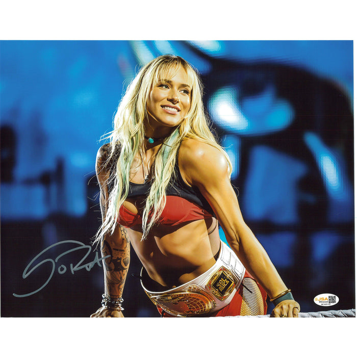 Sol Ruca NA Title On Ropes 11x14 Poster - JSA Autograph