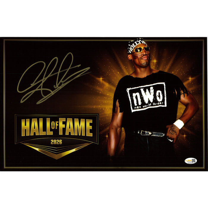 Dennis Rodman Hall of Fame 11x17 Poster - JSA Autograph