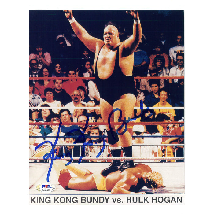 King Kong Bundy 8x10 Promo - PSA Autograph