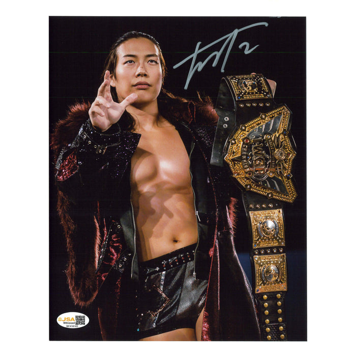Konosuke Takeshita IWGP Title In Hand 8x10 Promo or 11x14 Poster - JSA Autograph