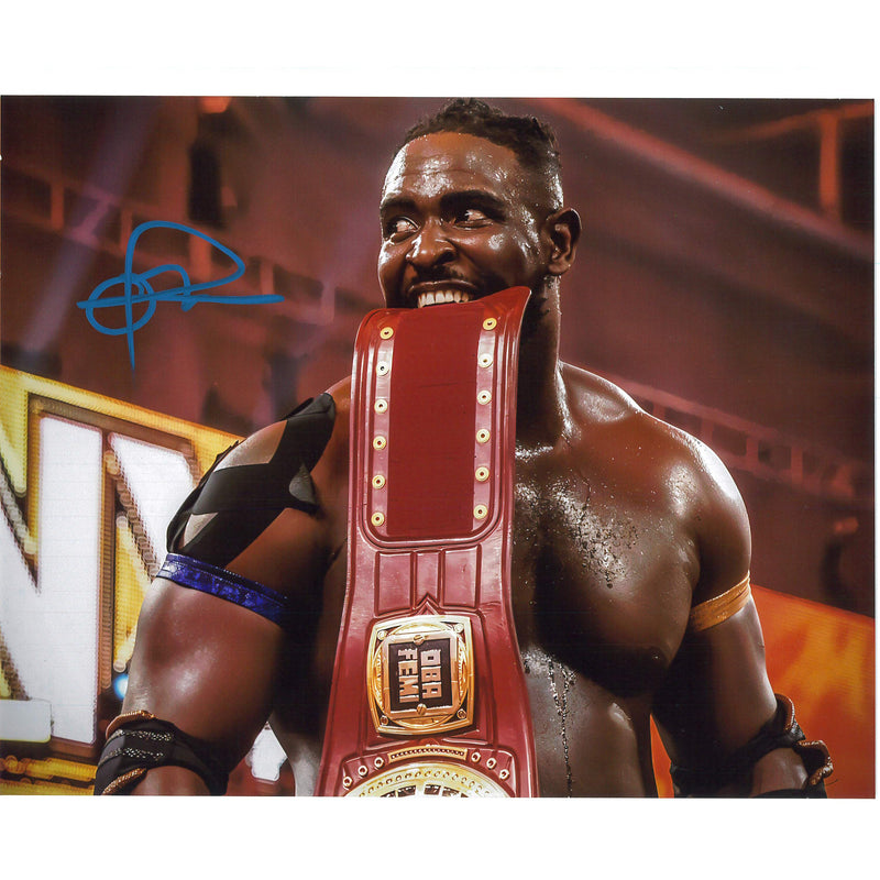 Oba Femi 8x10 Title In Mouth - JSA Autograph