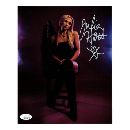 Julia Hart In Chair 8x10 METALLIC Promo - JSA Autograph