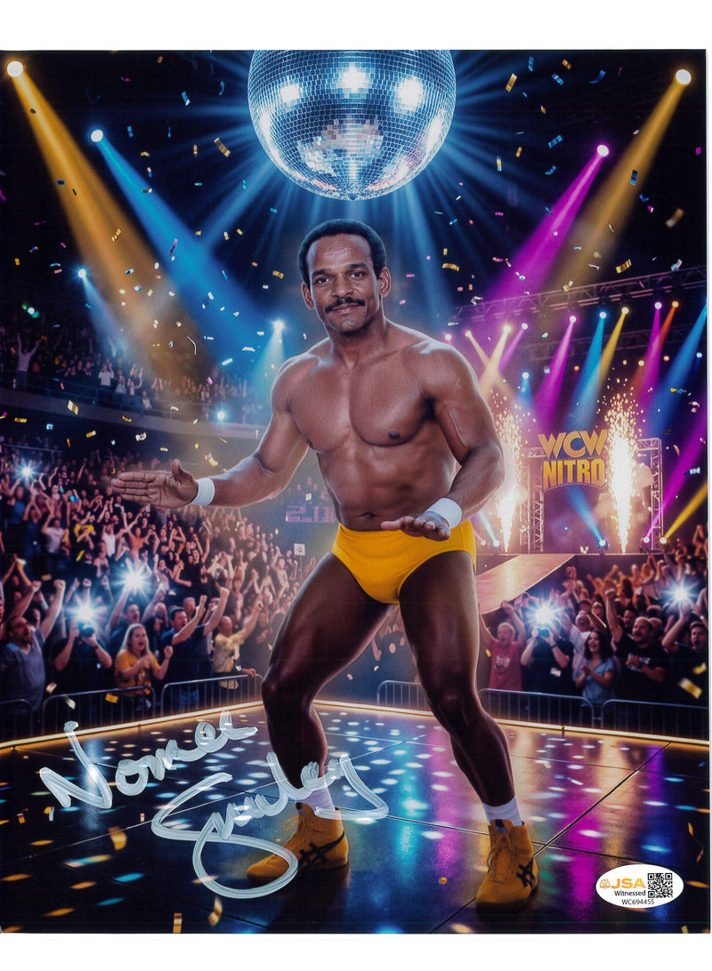 Norman Smiley Metallic Disco Ball 8x10 or 11x14 Promo - JSA Autograph
