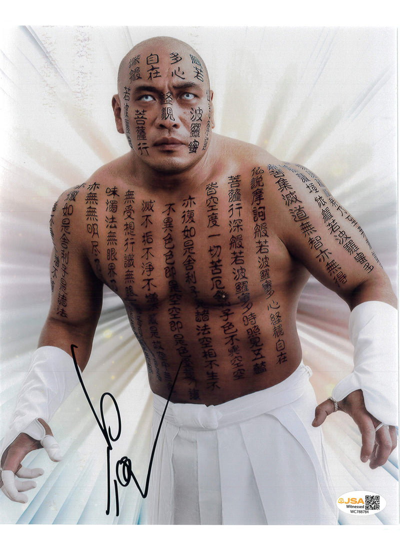 Hakushi Metallic White Background 8x10 or 11x14 Promo - JSA AUTOGRAPHED
