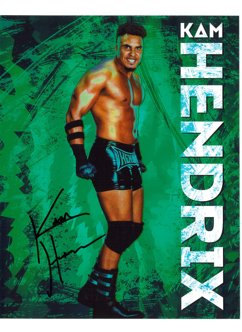 Kam Hendrix Green Background 8x10 Promo - AUTOGRAPHED