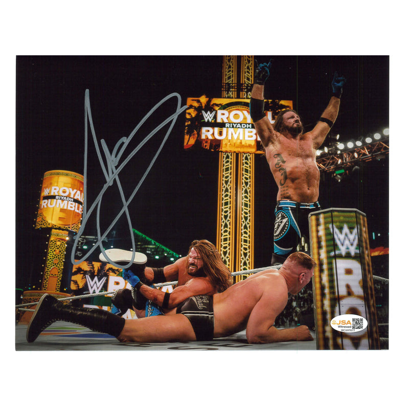 AJ Styles Royal Rumble 8x10 Promo - JSA AUTOGRAPHED