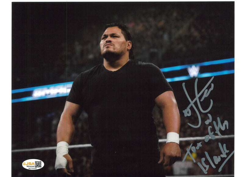 JC Mateo Plain Black Shirt 3/4 Pose 8x10 or 11x14 Promo - JSA AUTOGRAPHED