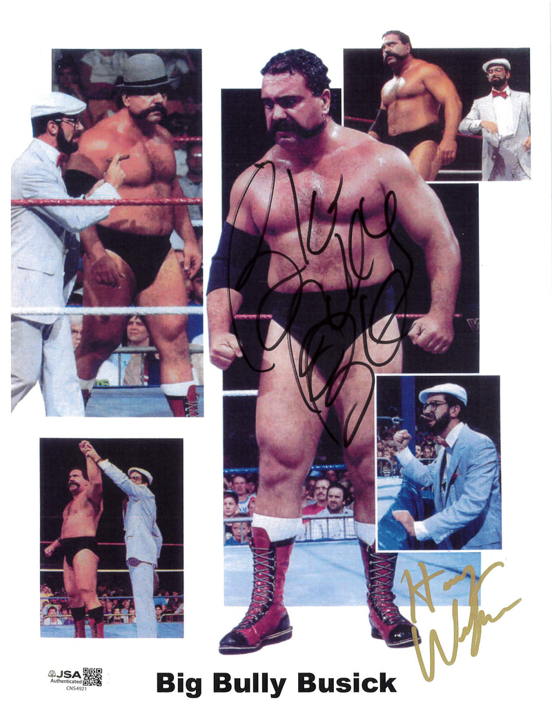 Big Bully Busick & Harvey Wippleman Promo 8.5x11 - JSA AUTOGRAPHED