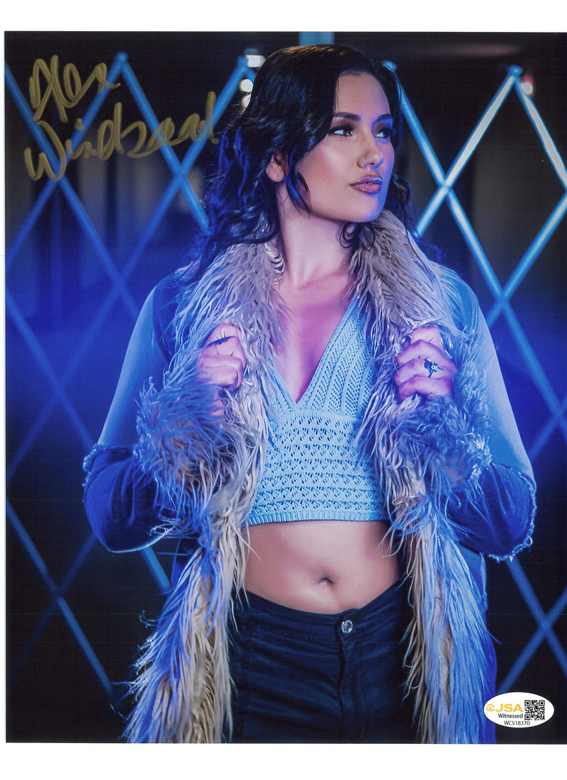 Alex Windsor Blue Background 8x10 or 11x14 Promo - JSA AUTOGRAPHED