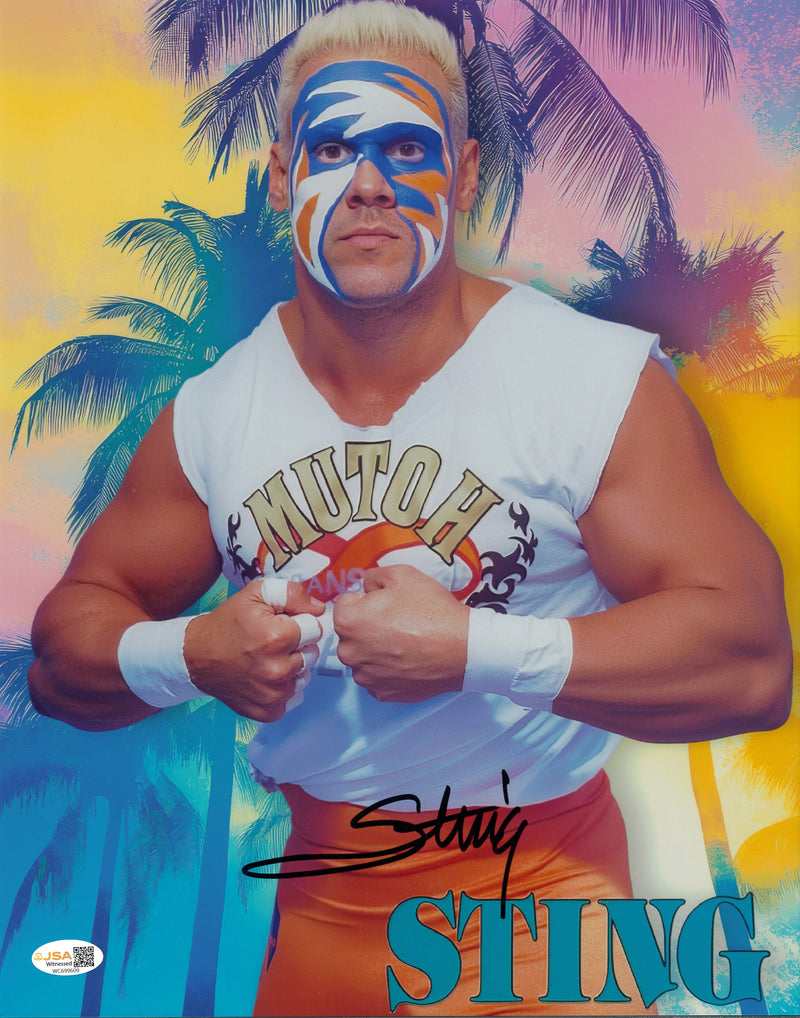 Surfer Sting Metallic AsylumGFX 8x10 Promo or 11x14 Poster - JSA AUTOGRAPHED