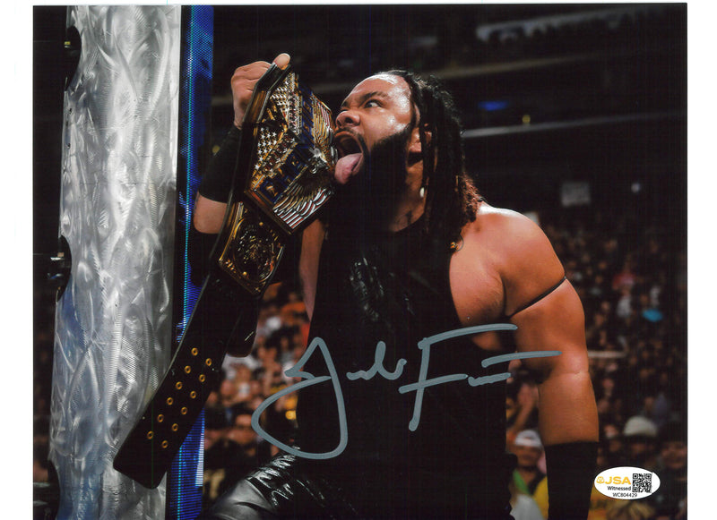 Jacob Fatu Belt Lick 8x10 Promo - JSA AUTOGRAPH