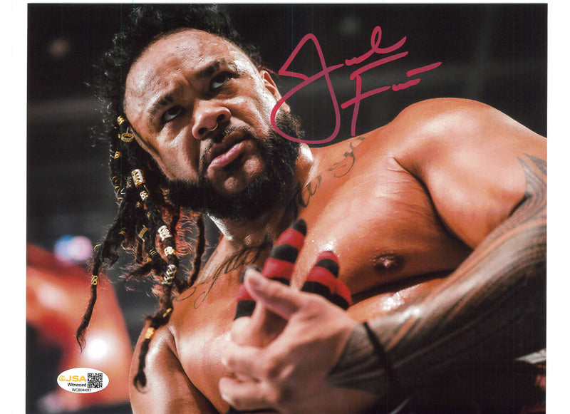 Jacob Fatu Close Up 8x10 Promo - JSA AUTOGRAPH